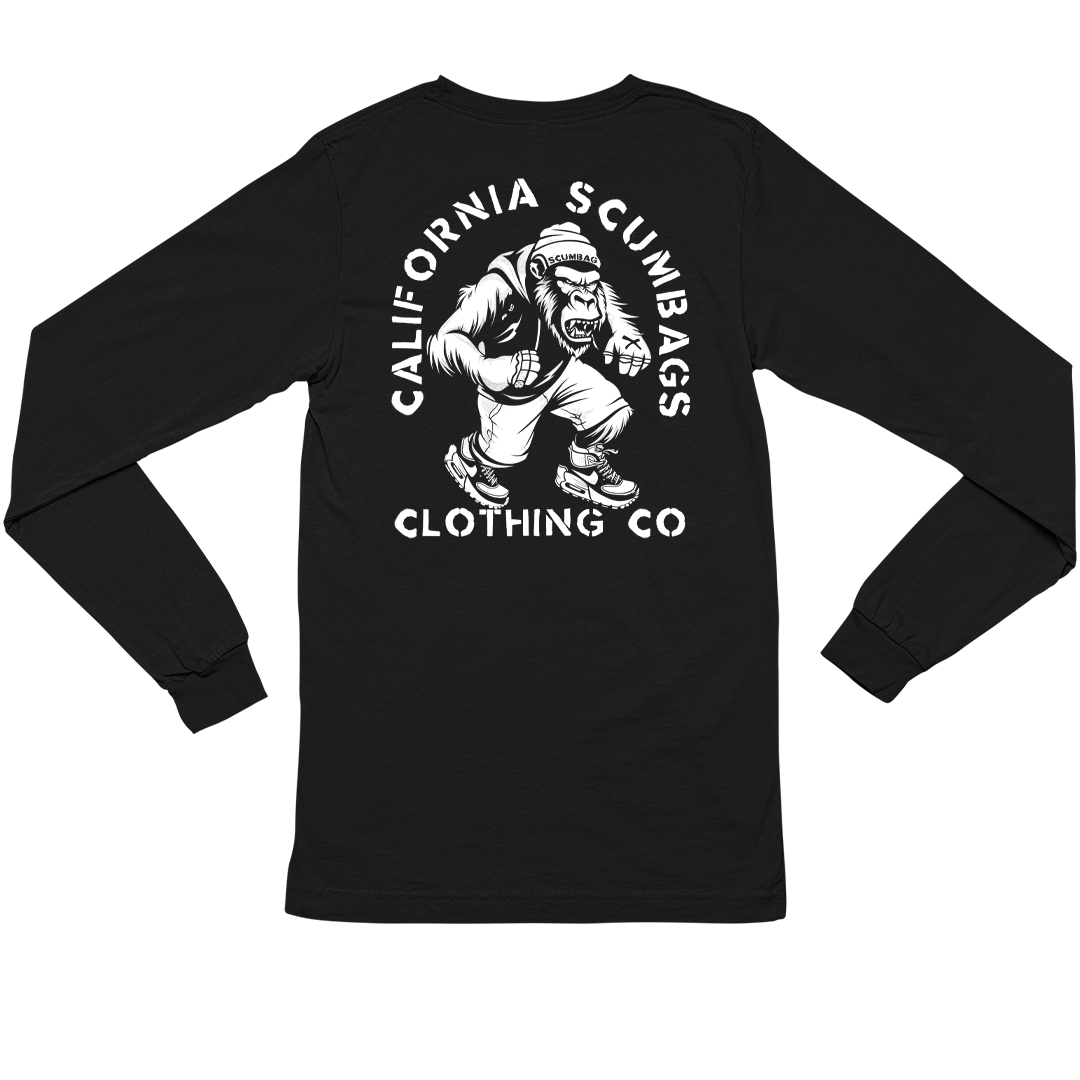 California Scumbags Beatdown - Black Heavyweight Long Sleeve