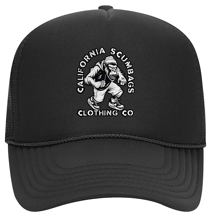 Black Foam Trucker Hat - California Scumbags