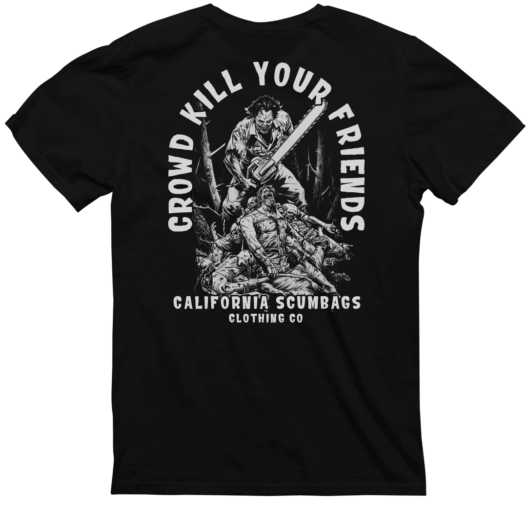 Cr0wd K1ll Y0ur Friends - Black Heavyweight Tee