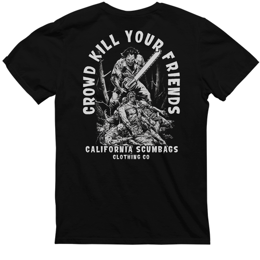 Cr0wd K1ll Y0ur Friends - Black Heavyweight Tee