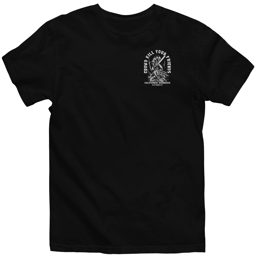 Cr0wd K1ll Y0ur Friends - Black Heavyweight Tee