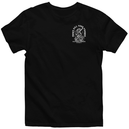 Cr0wd K1ll Y0ur Friends - Black Heavyweight Tee