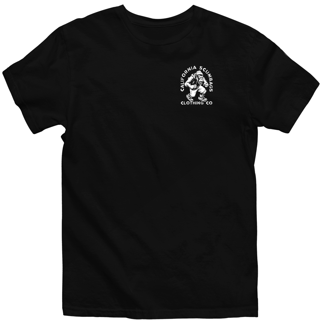 California Scumbags Badge - Black Heavyweight Tee