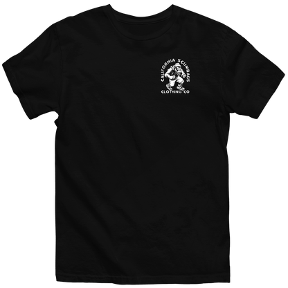 California Scumbags Badge - Black Heavyweight Tee