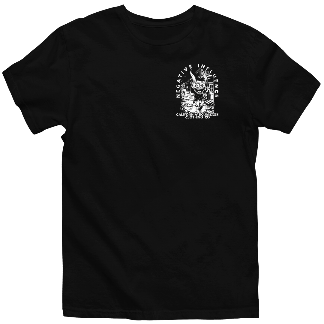 Negative Influence - Black Heavyweight Tee