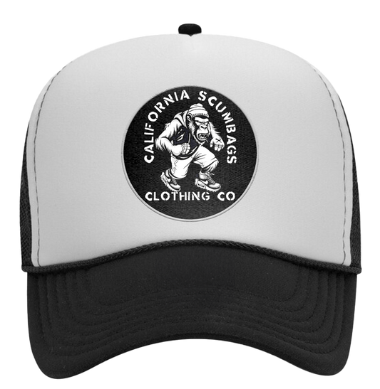 Black/White Foam Trucker Hat - California Scumbags